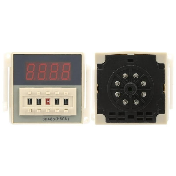 O111ROM DH48S-2ZH LCD Digital Time Relay Module 8 Pin Timer Delay Device 0.01S-99H99M,for Clear and Accurate Timing Timer Delay Relay 380VAC O111ROM DH48S-2ZH LCD Digital Time Relay Module 8 Pin Timer Delay Device 0.01S-99H99M,for Clear and Accurate Timing Timer Delay Relay 380VAC